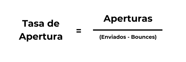 Fórmula tasa apertura de Emails Fórmula tasa apertura de Emails