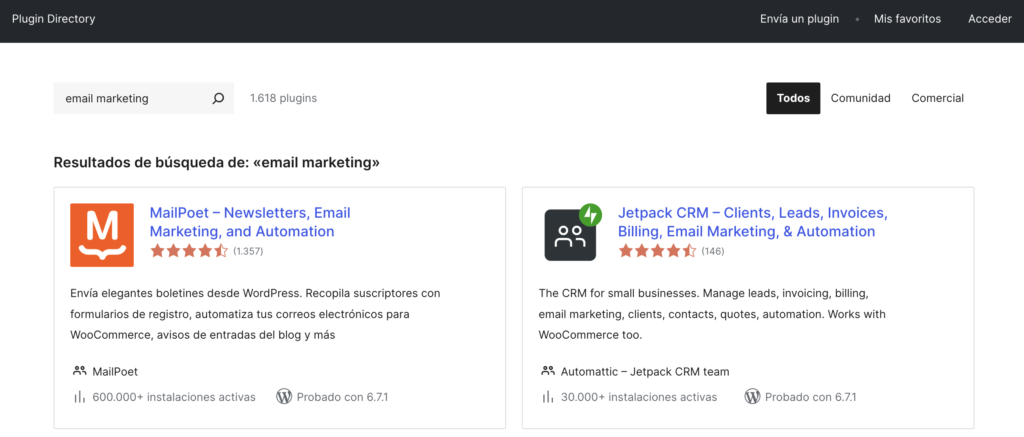 Plugins Email Marketing en WordPress Plugins Email Marketing en WordPress