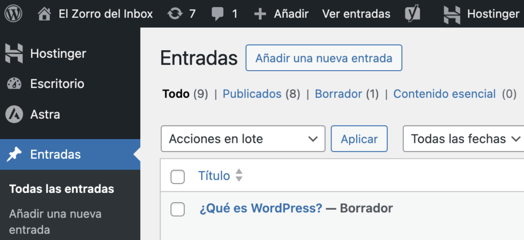 El WordPress de Zorrodelinbox.com El WordPress de Zorrodelinbox.com
